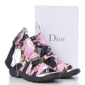 Christian Dior Silk Brooklyn Wrap-Around sandals